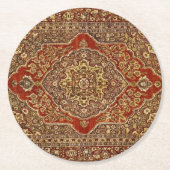 Persischer Teppichausdruck - Tabris Runder Pappuntersetzer (Vorderseite)