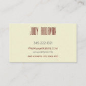 Persischer Teppichausdruck - Yoga-Visitenkarte Visitenkarte (Rückseite)