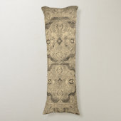 Persischer Teppichboden Braun Beige Kissen (Vorderseite Vertikal)