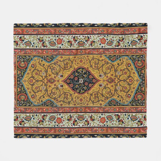 Persischer Teppichboden Elegantes Design Fleecedecke (Vorderseite (Horizontal))