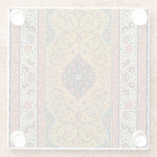 Persischer Teppichboden Elegantes Design Glasuntersetzer (Rückseite)