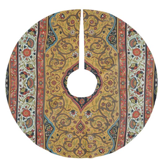 Persischer Teppichboden Elegantes Design Polyester Weihnachtsbaumdecke (Vorderseite)