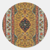 Persischer Teppichboden Elegantes Design Runder Aufkleber (Vorderseite)