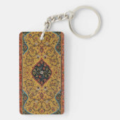 Persischer Teppichboden Elegantes Design Schlüsselanhänger (Rückseite)