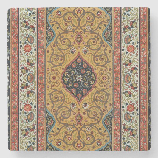 Persischer Teppichboden Elegantes Design Steinuntersetzer (Vorderseite)