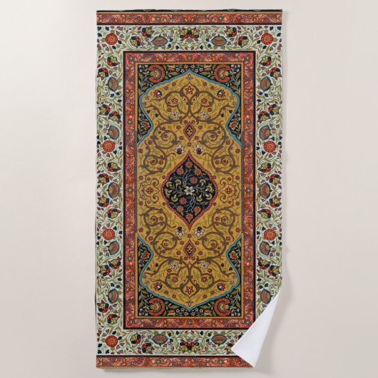 Persischer Teppichboden Elegantes Design Strandtuch (Vorderseite)