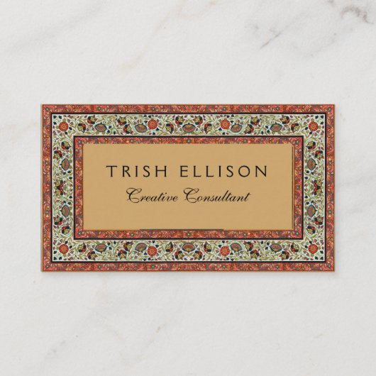 Persischer Teppichboden Elegantes Design Visitenkarte (Vorderseite)