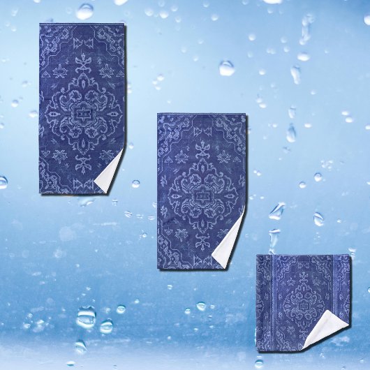 Persischer Teppichboden in blau Badhandtuch Set