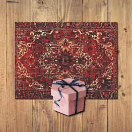 Persischer Teppichboden in dunkelrot Seidenpapier