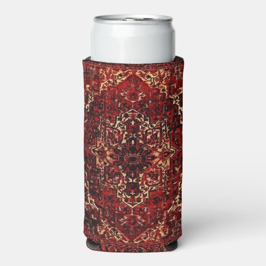 Persischer Teppichboden in dunkelrot Selters Dosenkühler (Seltzer Vorderseite)