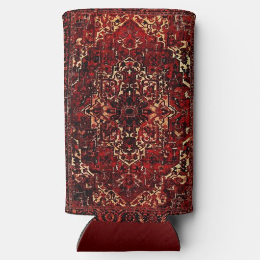 Persischer Teppichboden in dunkelrot Selters Dosenkühler (Rückseite)