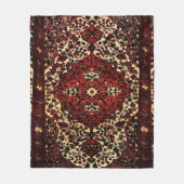 Persischer Teppichboden in dunkelrot und cremefarb Fleecedecke (Vorderseite)