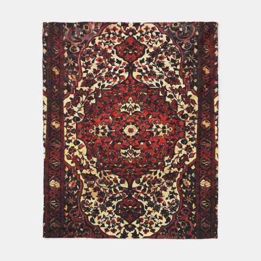Persischer Teppichboden in dunkelrot und cremefarb Fleecedecke (Vorderseite)