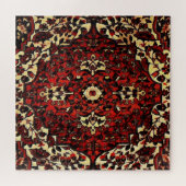 Persischer Teppichboden in dunkelrot und cremefarb Puzzle (Horizontal)