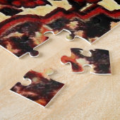 Persischer Teppichboden in dunkelrot und cremefarb Puzzle (Seite)