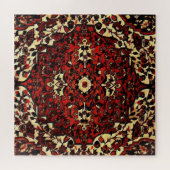 Persischer Teppichboden in dunkelrot und cremefarb Puzzle (Horizontal)