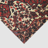 Persischer Teppichboden in dunkelrot und cremefarb Seidenpapier (Detail)