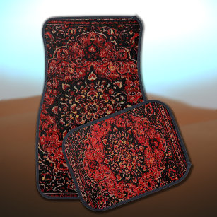 Persischer Teppichboden in Rose getönt Feld Autofußmatte