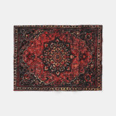 Persischer Teppichboden in Rose getönt Feld Fleecedecke (Vorderseite (Horizontal))