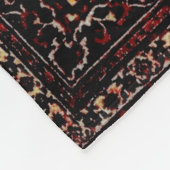 Persischer Teppichboden in Rose getönt Feld Fleecedecke (Ecke)