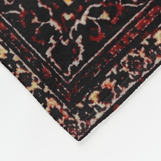 Persischer Teppichboden in Rose getönt Feld Fleecedecke (Ecke)