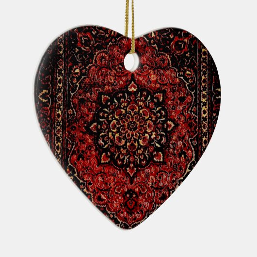 Persischer Teppichboden in Rose getönt Feld Keramik Ornament (Rechts)