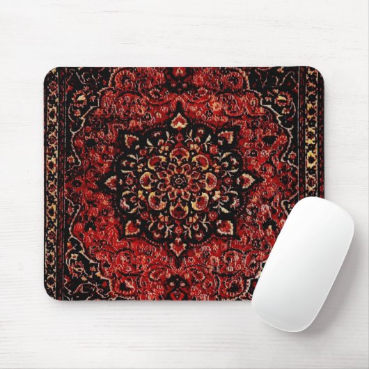 Persischer Teppichboden in Rose getönt Feld Mousepad (Mit Mouse)
