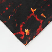 Persischer Teppichboden in Rot und Creme Fleecedecke (Ecke)