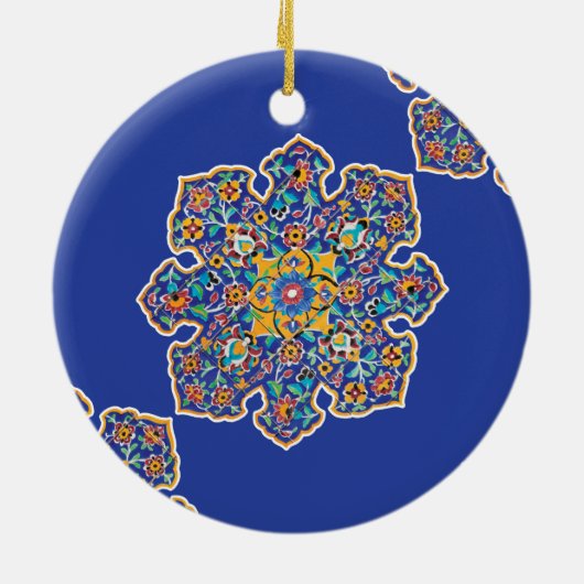 Persischer Türkis Keramik Ornament (Hinten)