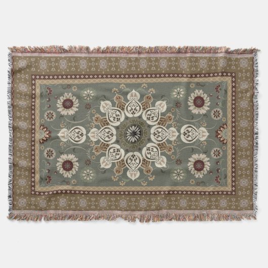 Persischer Vintage-Arabesken-Muster  Decke (Vorderseite)