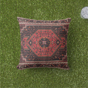 Persischer Vintager Rotöstlicher Akzent Rug Kissen