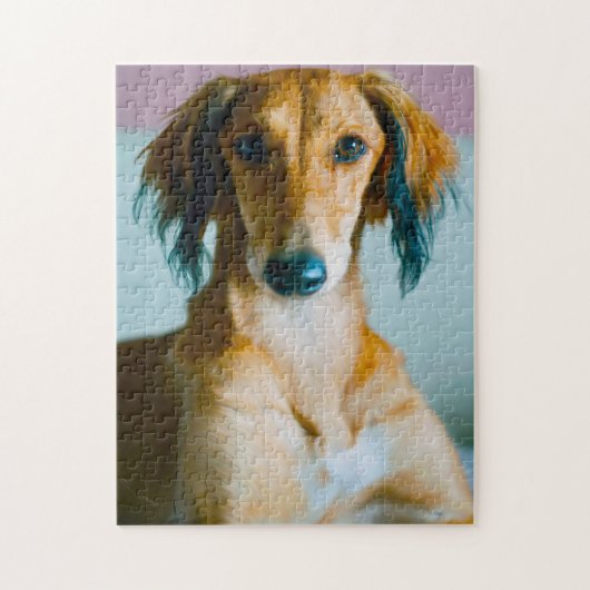 Persischer Windhund. Puzzle (Vertikal)