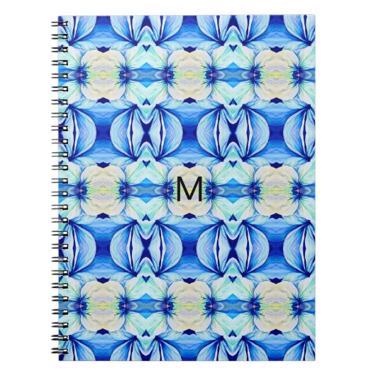 Persisches blaues Muster mit geometrischen Formen Notizblock (Vorderseite)