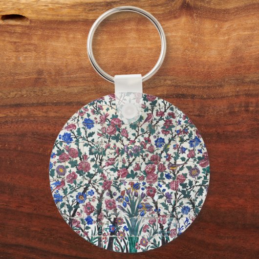 Persisches Blumendesign Schlüsselanhänger (Vorderseite)