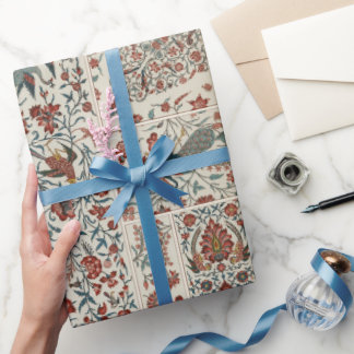 Persisches Blumenmuster, buntes Muster, Wrapping P Geschenkpapier
