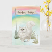 Persisches Cat Pet Beileid über Rainbow Bridge Karte (Gelbe Blume)