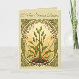 Persisches Frühlingsemblem Vintage Sabzeh Botanisc Karte