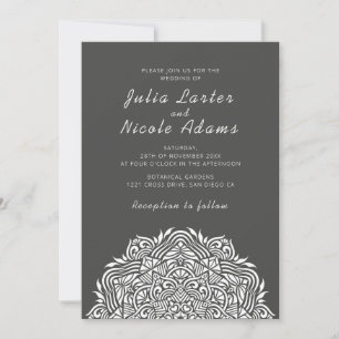 Persisches Juwel Bogen Ordinate Mandala Hochzeit Einladung
