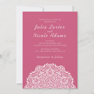 Persisches Juwel Bogen Ordinate Mandala Hochzeit Einladung