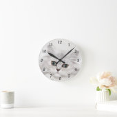 Persisches Kätzchengesicht Runde Wanduhr (Zuhause)