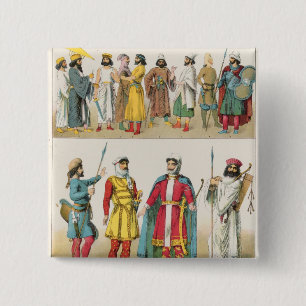 Persisches Kleid, von "Trachten der Voelker", 1864 Button