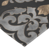 Persisches Muster - Aquarellschwarzes und -gold Tischdecke (Schrägansicht)