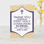 Persisches Muster, Erste Heilige Kommune Danke Karte (Gelbe Blume)