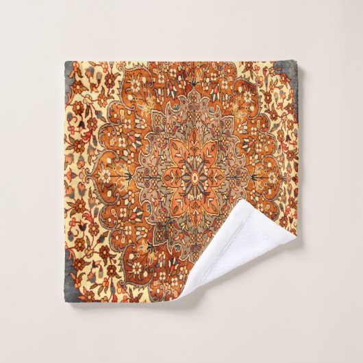 Persisches Muster-Look Badhandtuch Set (Waschlappen)