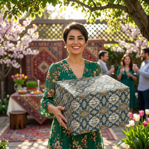 Persisches Neujahrs Nowruz Party Geschenke Fliesen Geschenkpapier