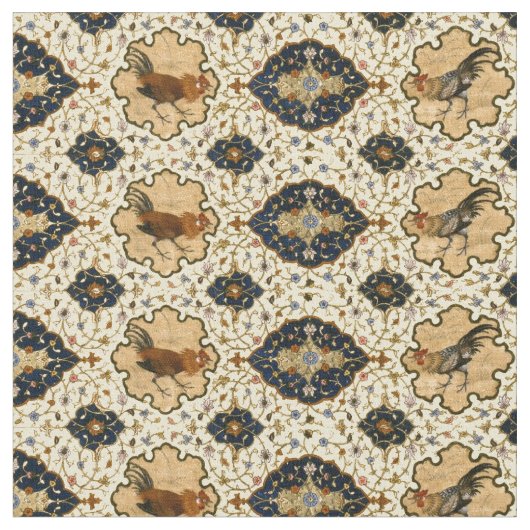 Persisches orientalisches Blumenmuster Stoff (Nahaufnahme)