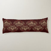 Persisches orientalisches Muster tiefrot und Gold Seitenschläferkissen (Rückseite)