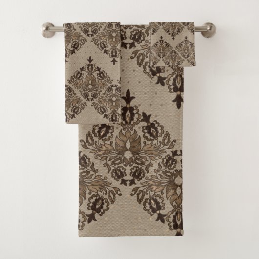 Persisches orientalisches Musterpastellgold Badhandtuch Set (Insitu)