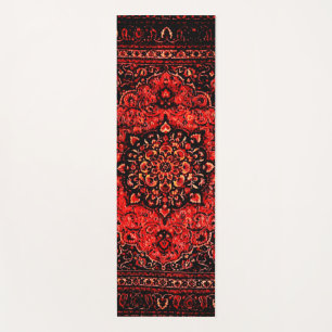 Persisches Teppichmuster in Rose Yogamatte