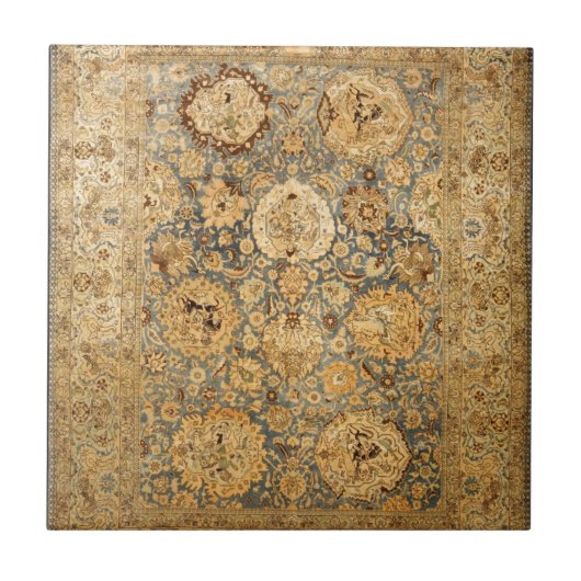 PERSISCHES VINTAGE-BLUMENMUSTER FLIESE (Vorderseite)